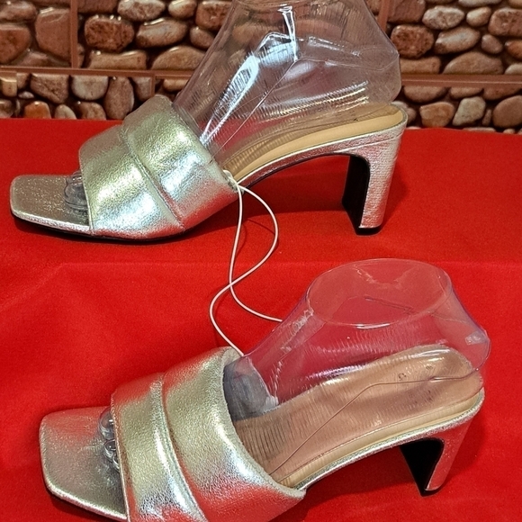 A New Day Silver Heeled Sandals - Picture 3 of 7